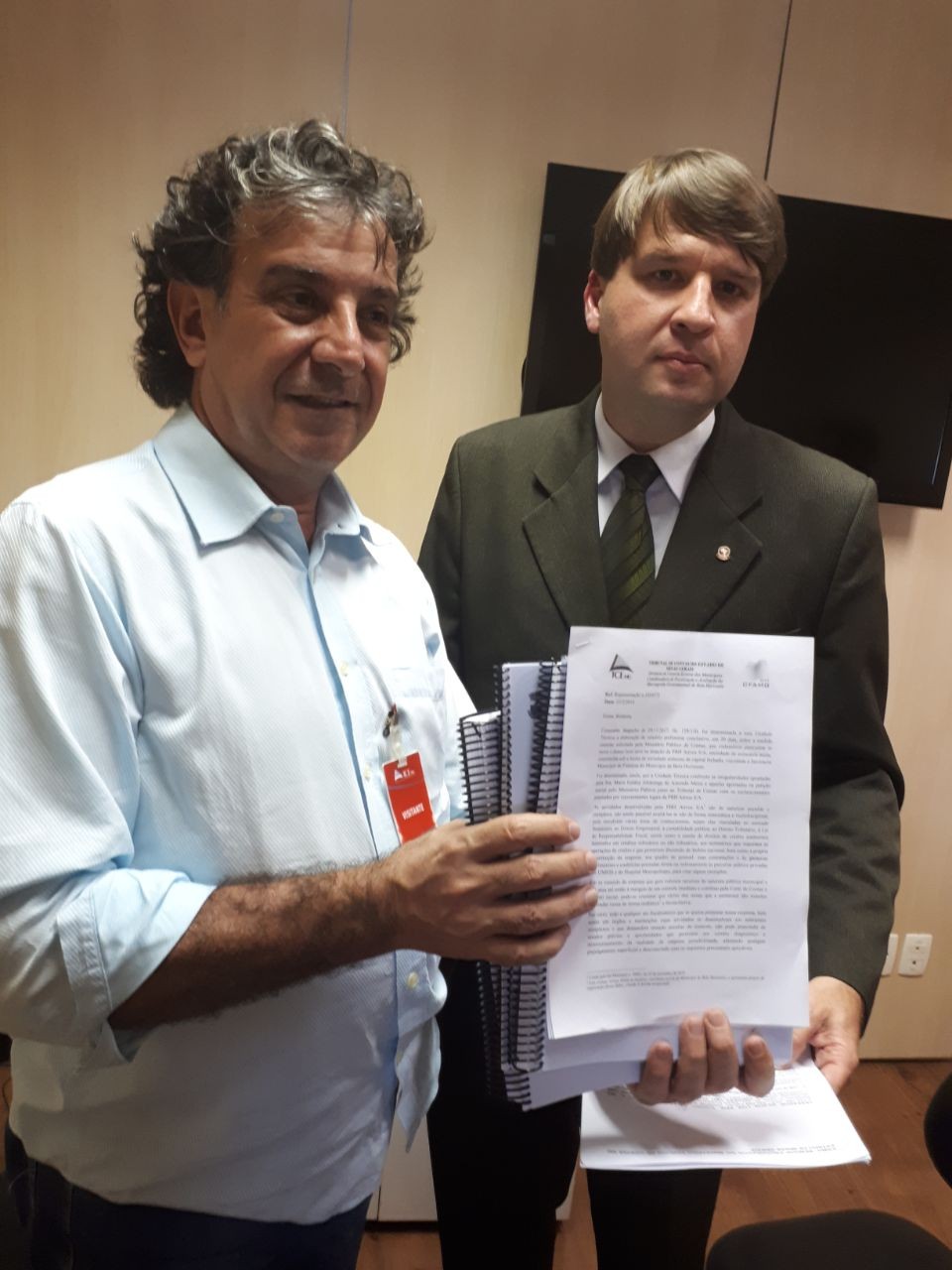 Vereador Gilson Reis (PCdoB) e Procurador do MPC/MG Marcílio Barenco